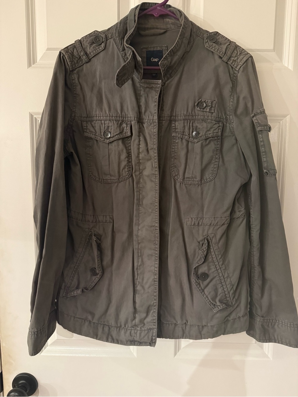 GAP Military-Style Jacket in Gray